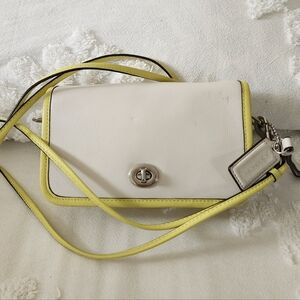 Coach Citrine & Parchment Crossbody Penny Satchal With Turn-Lock #K1228-22506